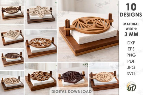 Download Napkin Holders Bundle Laser Cut - Premium Resources