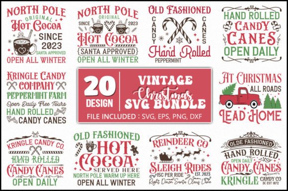 Download Vintage Christmas Sign SVG Bundle - Christmas sign svg Collection