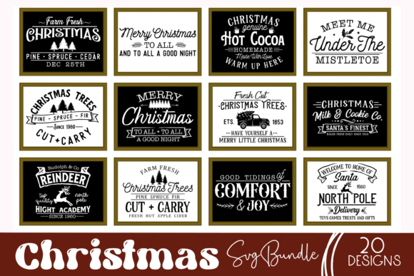 Download Christmas Sign Svg Bundle, Winter Svg - Christmas sign svg Collection