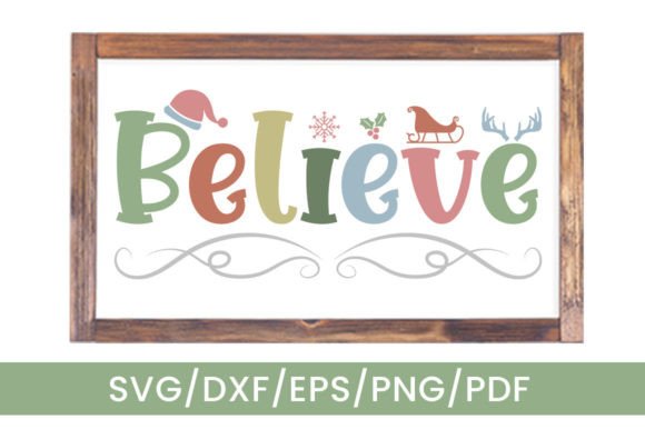 Download Believe Farmhouse Christmas Sign SVG - Christmas sign svg Collection