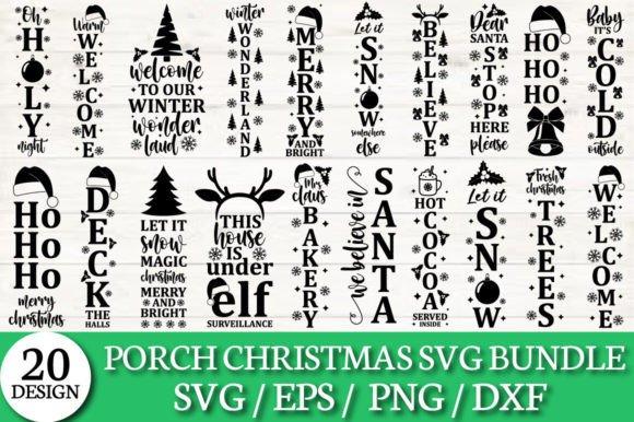 Download Porch Christmas Sign SVG Bundle - Christmas sign svg Collection