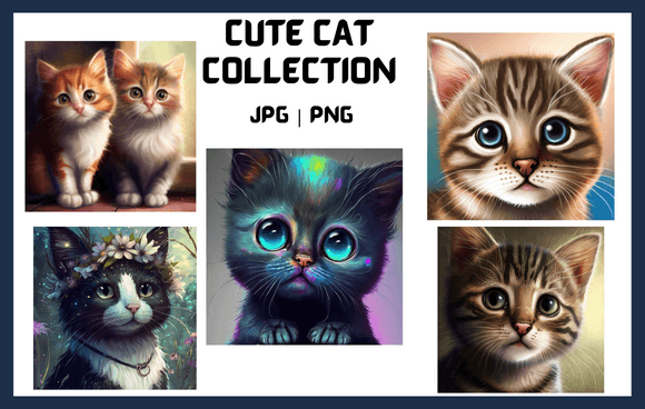 Download Cute Cat Illustrations - Illustrations Collection